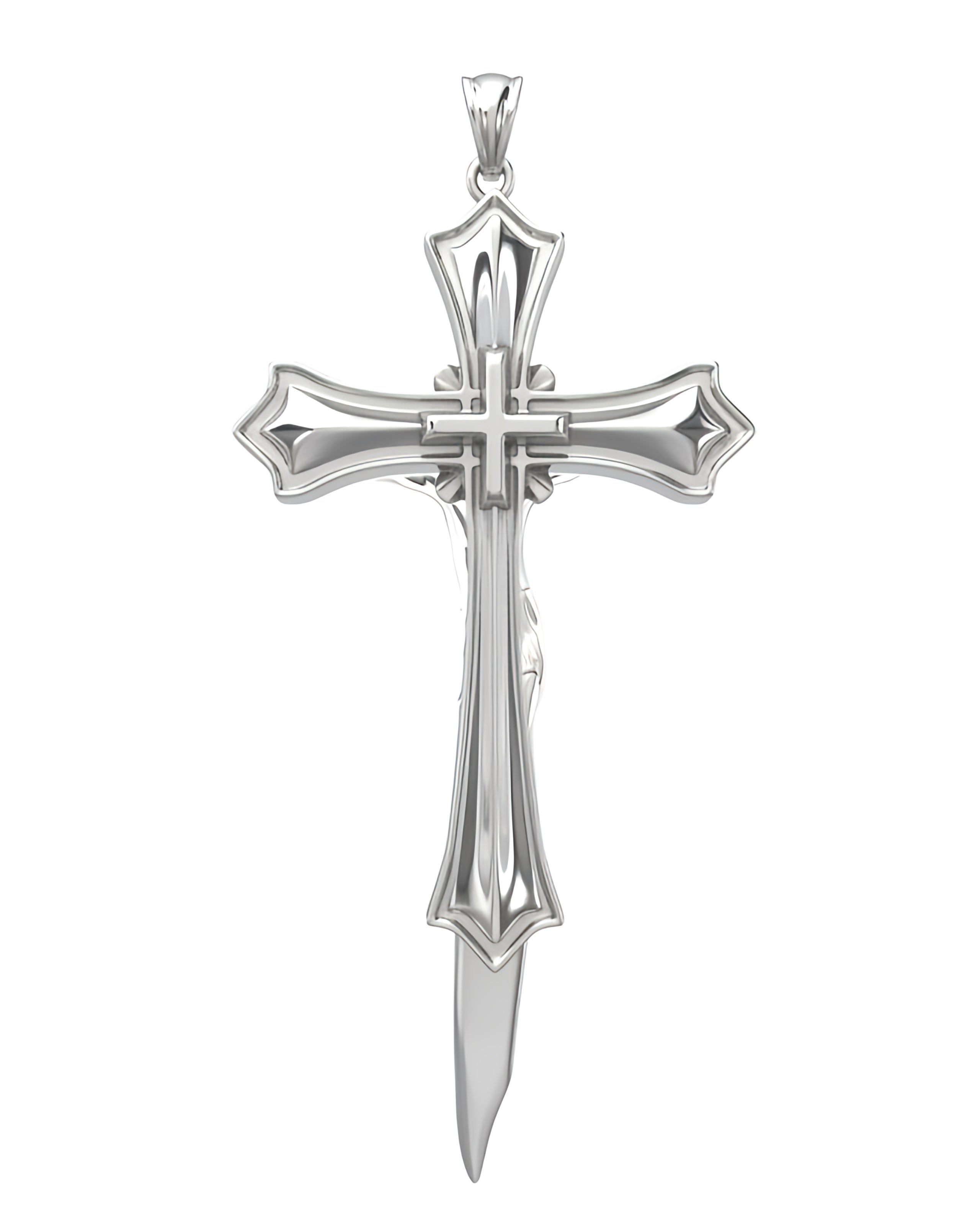 Jesus Cross Knife Pendant